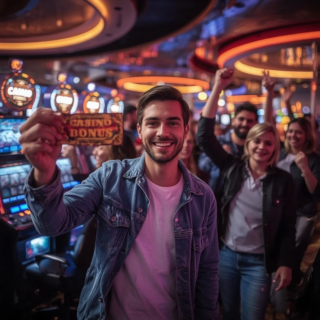 una persona con un bono de Gate 777 Casino