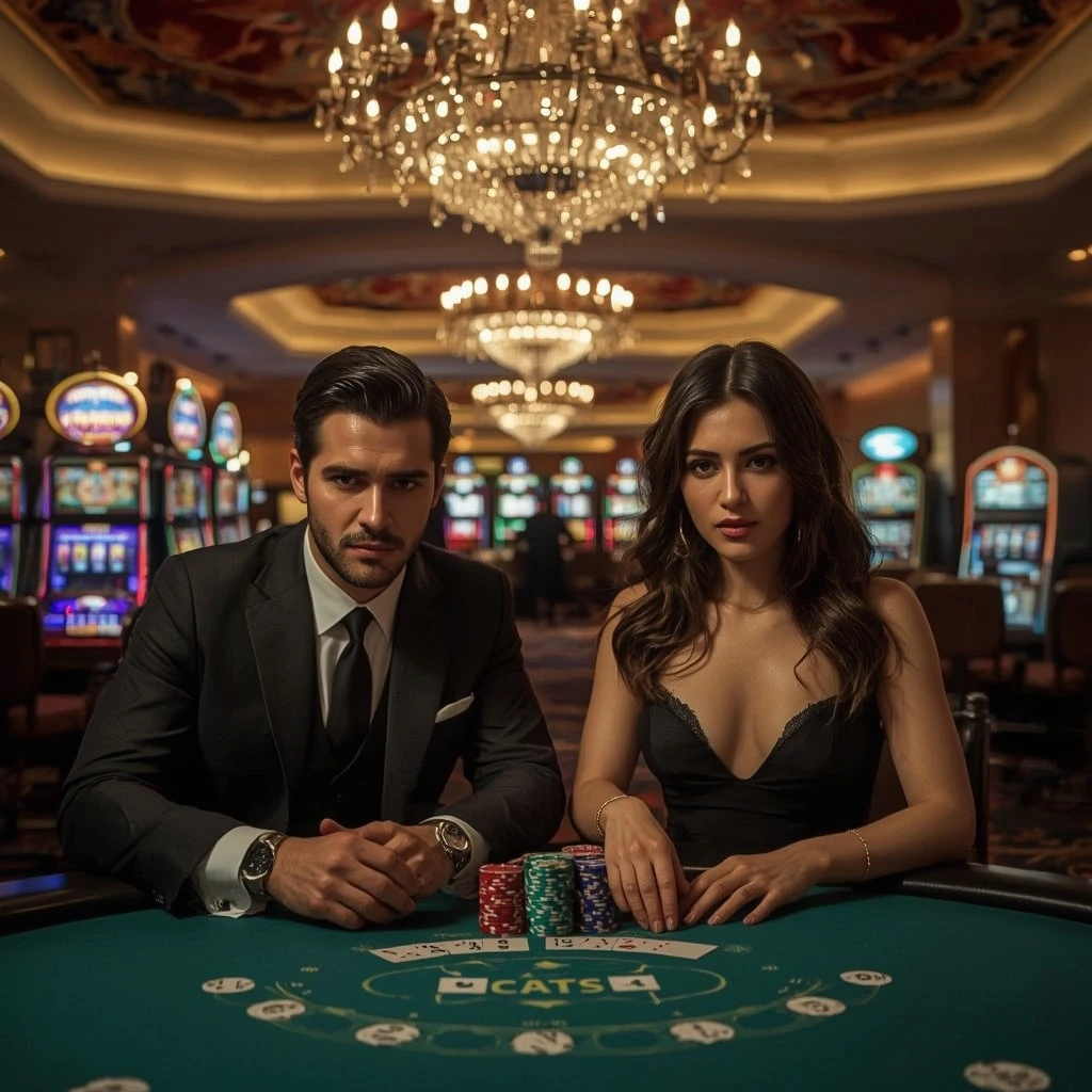 Dos jugadores de póker en GATE 777 CASINO